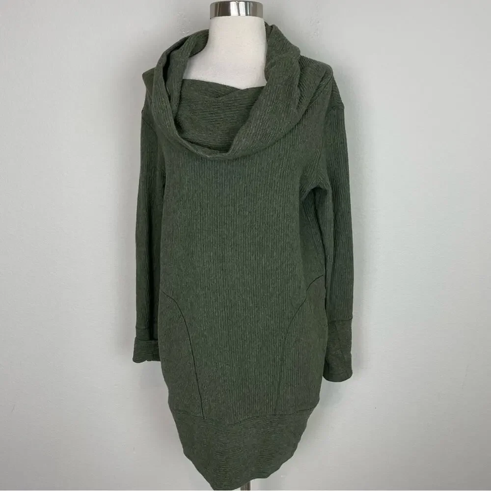 Lululemon Olive Along the Way Cowl neck Dress Small